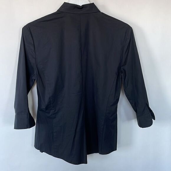 Club Monaco Vintage Black 3/4 Sleeve Button Down Shirt - Picture 5 of 6